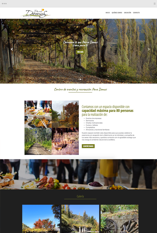 sitio web one page scroll