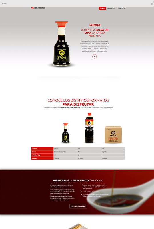 sitio web one page scroll