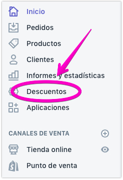 shopify descuentos